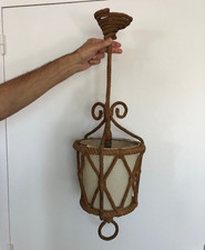 AUDOUX MINET vintage suspension Lustre Lampe