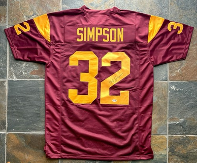 #ad 🔥 OJ SIMPSON AUTOGRAPHED SIGNED USC TROJANS JERSEY JSA COA Signed In Jail $109.99