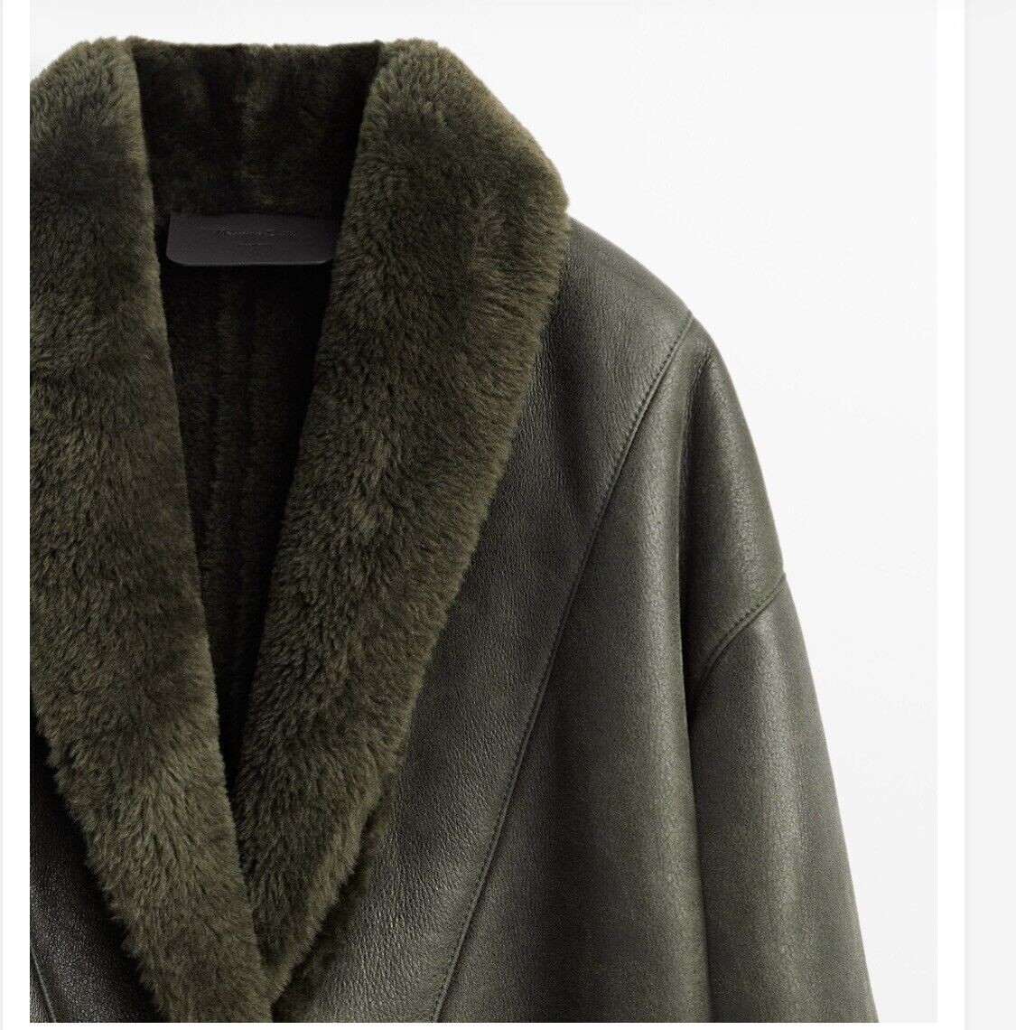 MASSIMO DUTTI Shearling Coat, Size M ( would fit L too as oversized)  RRP £1300 image 3