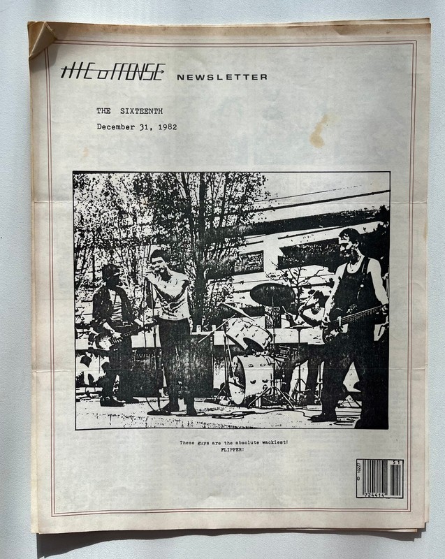 The Offense Newsletter #16 (Flipper/Gun Club/Leaving Trains) December '82