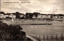 Edgartown Massachusetts MA : PANORAMIC SCENE d/24 BC6459