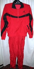 Vintage Nike Air Jordan Jumpman Red  Black Tracksuit Jacket  Pants Sweatsuit