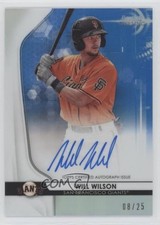 2020 Bowman Sterling Prospect Blue Refractor 8/25 Will Wilson #BSPA-WW Auto 14md