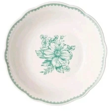 NEW Set of 4 Pioneer Woman  AGATHA GREEN 7" Scalloped Soup Cereal Bowls