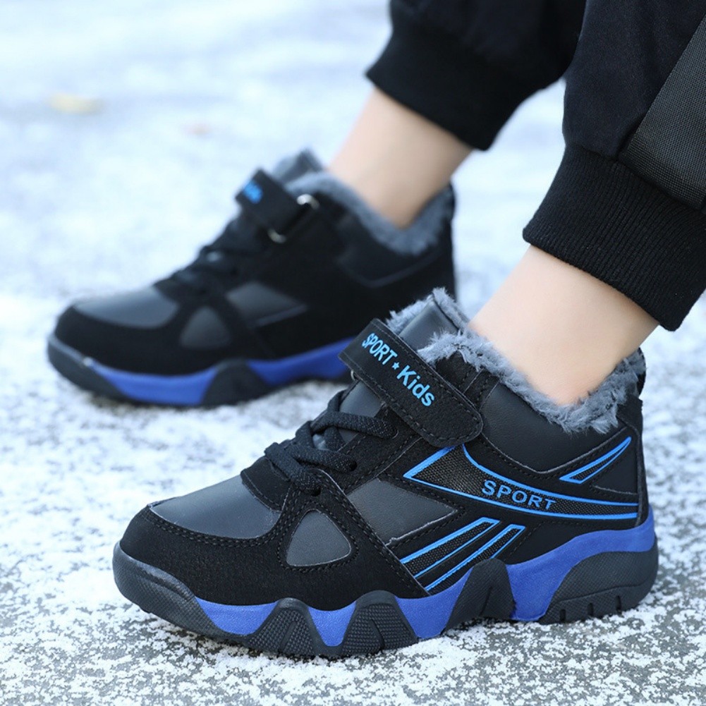 Kinder Winterschuhe Jungen Warm Gefüttert Schneestiefel Kinderschuhe Sneaker Ansicht 2