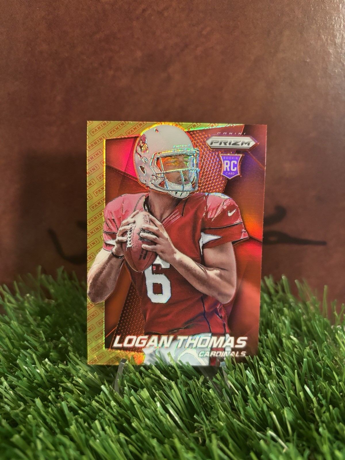2014 Panini Prizm Logan Thomas #258 Red Gold Logo Prizm Rookie Card (RC,SP)