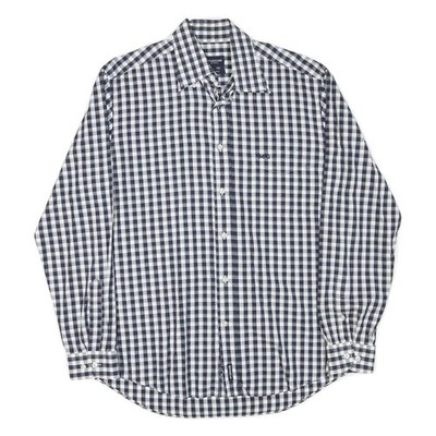 MCGREGOR Herren Hemd blau-weiß kariert L Baumwollmischung Classic Fit Langarm