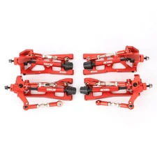 RCAWD 4PCS Widened Steel Front Rear Suspension Arms Set CVD Drive Shaft Linkage