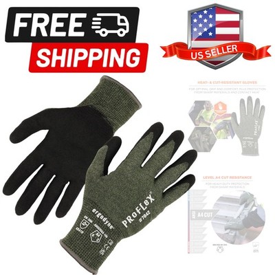 ProFlex 7042 Cut Resistant Work Gloves, ANSI A4, Contact Heat Resistant, Sand...