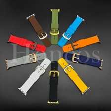 38-49 MM Yellow Silicone Rubber Band For Apple Watch Series 10 9 8 7 6 5 4 3 2 1