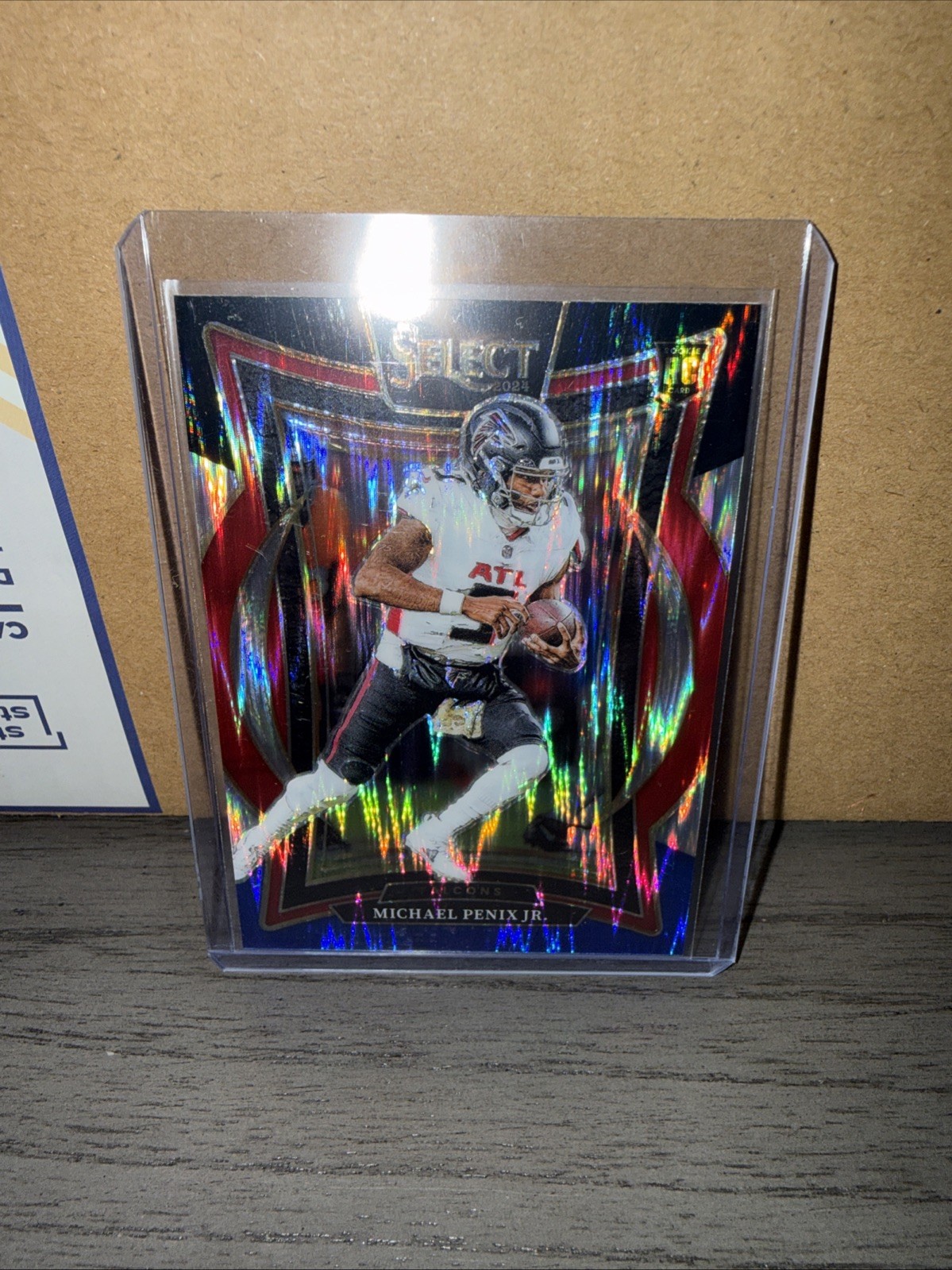 2024 Panini Select - Concourse Michael Penix Jr. #80 Black & Blue Shock Prizm...