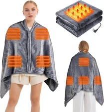 Heated Blanket Throw Blanket, 5V Outdoor Portable Electric Blanket Pad with USB 