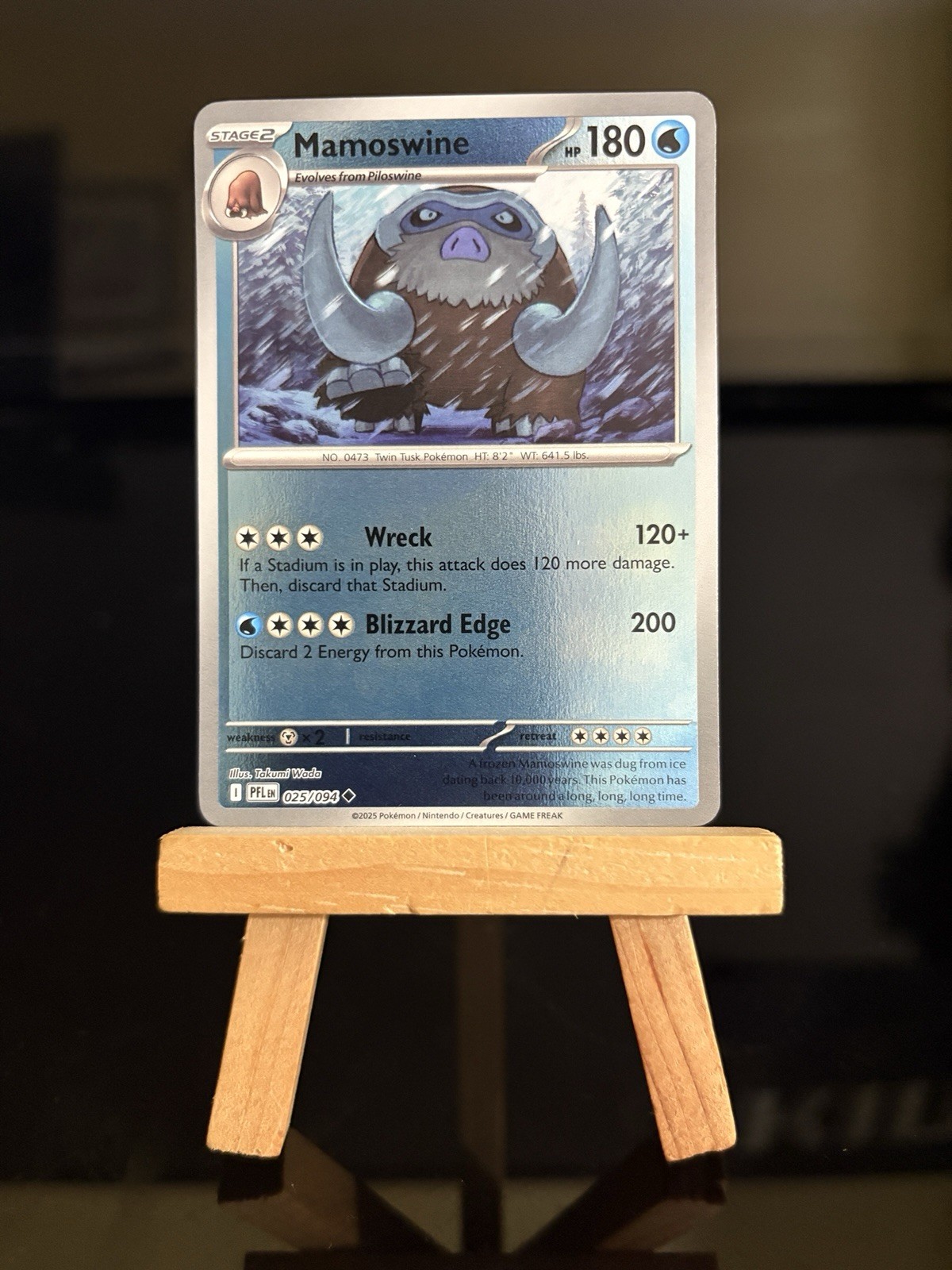 MAMOSWINE 025/094 Phantasmal Flames NM Reverse Holo Uncommon Pokemon TCG Card