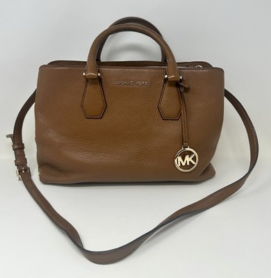 Michael Kors Camille Medium Satchel Luggage Leather Handbag Luggage Brown