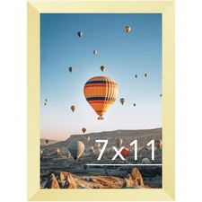 JCJMY 7x11 Gold Picture Frame for Wall or Tabletop - Horizontal/Vertical Display