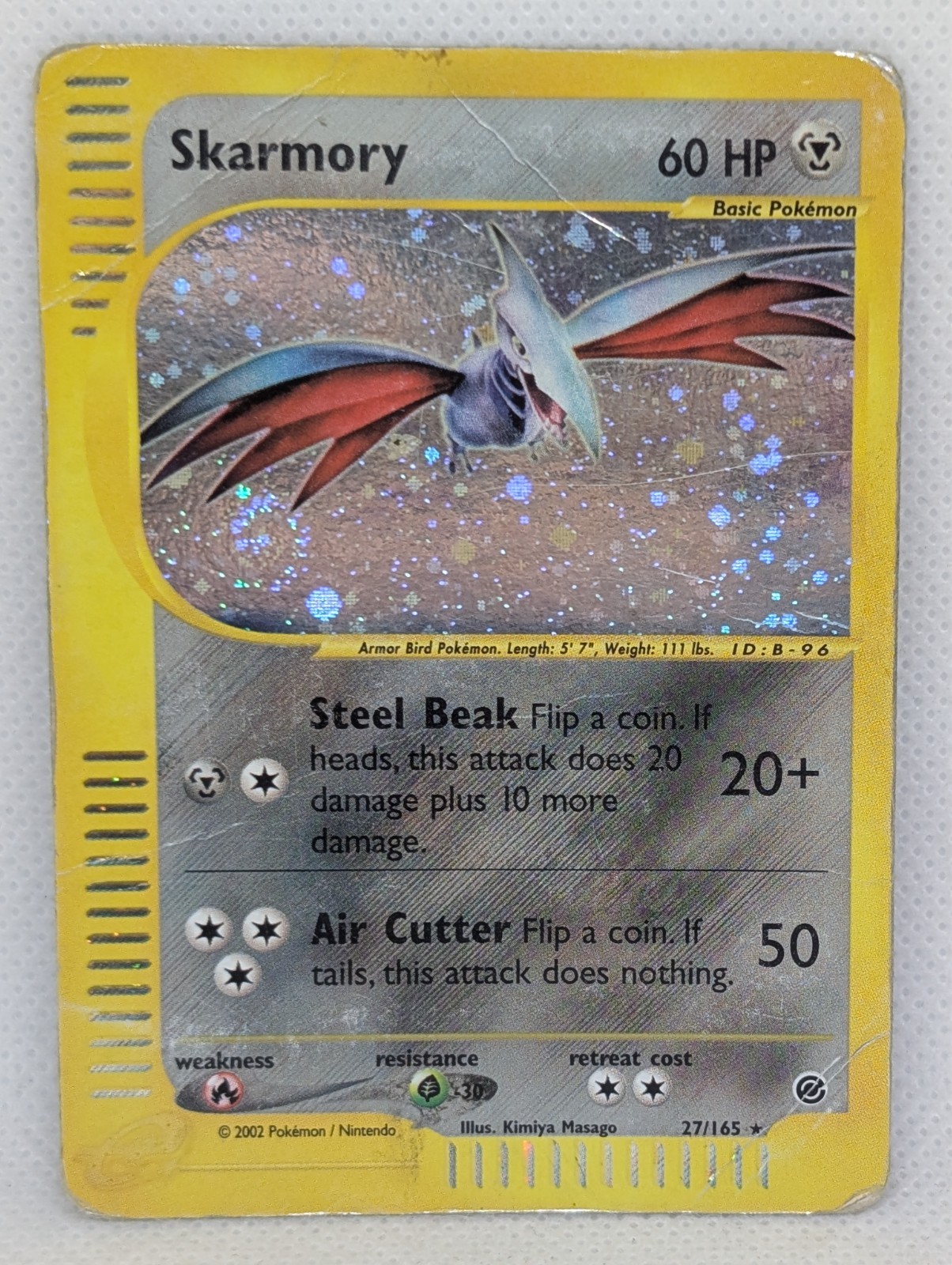 Skarmory 027/165 Expedition Base Set Holo Rare Pokemon TCG Nintendo