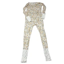 The Simple Seed Bamboo Viscose Spandex Floral Print Footie Pajamas 12 14T Kids