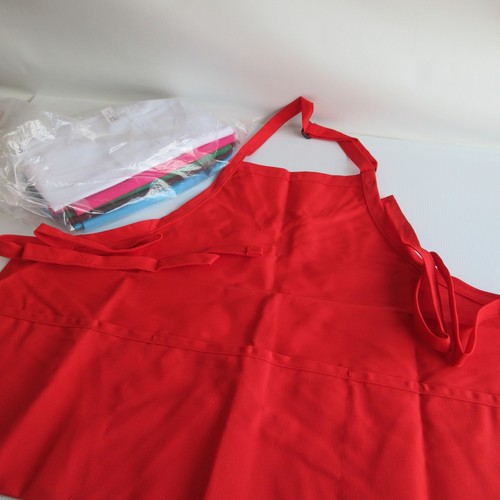 Lot of 6 - Daystar Unisex Adults' 3-Pocket Solid Bib Adjustable Apron One Size - 第 1/9 張圖片