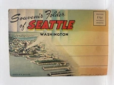 Souvenir Folder of Seattle, Washington Postcard Booklet (1945) - 18 Photos