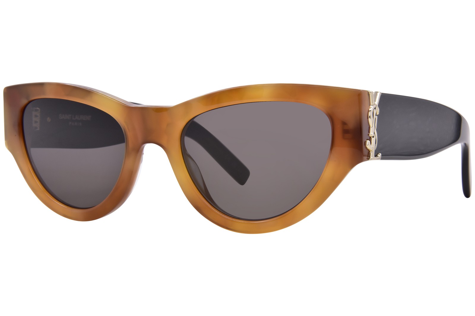 Солнцезащитные очки Saint Laurent SL M94 007 Женские HavanaЧерныеЧерный кошачий глаз 53 мм 61790₽