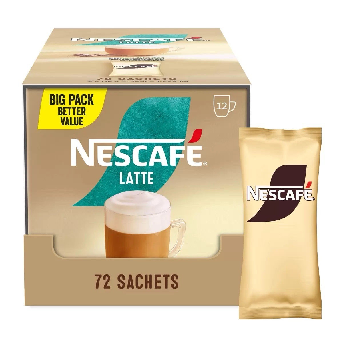 Nescafe Latte Coffee Instant Smooth Drink Add Water Sachets Pack Of 2 X 72x18g - Image 6