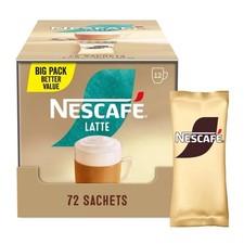 Nescafe Latte Coffee Instant Smooth Drink Add Water One Cup Sachets Pack 72x18g