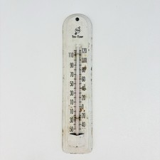 Vintage TCA Tru-Temp Metal 7.25” Wall Thermometer Made In USA Works