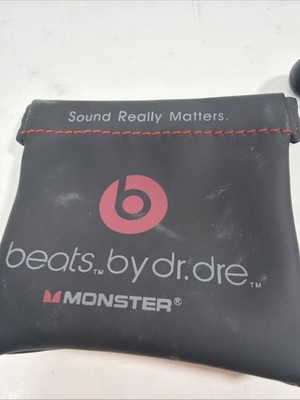 Beats by Dr. Dre Monster UrBeats In-Ear Earbuds Headphones Black & Red w/ Case