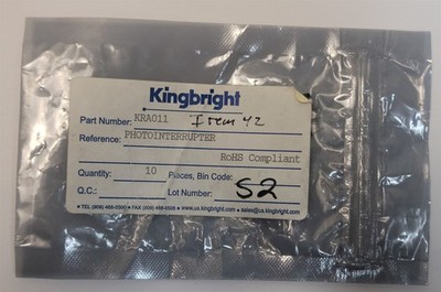 Lot or 3 Kingbright KRA011 Optical Switches , 2mm slot, 1 Channel - New OS