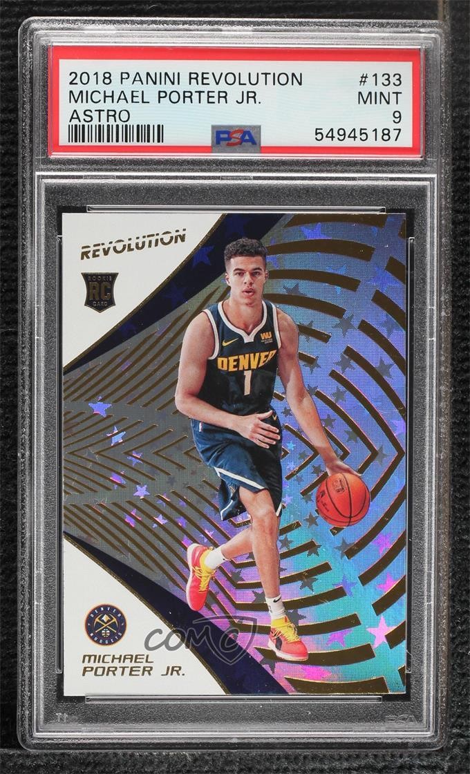 2018-19 Panini Revolution Astro Michael Porter Jr #133 PSA 9 MINT Rookie RC 1t5