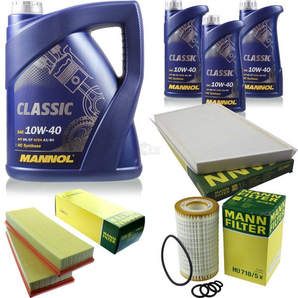 Inspektionspaket 8L Mannol 10W-40 FüR Mercedes W203 C 240 C209 320 280 A209-image