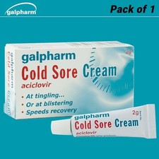 Galpharm Cold Sore Cream 2g for Lips and Face - 1 PACK, 2 PACK & 3 PACK