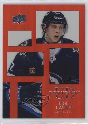 2024 Upper Deck Series 2 UD Portraits Red /99 Brad Lambert #P50 Rookie RC 1vr9