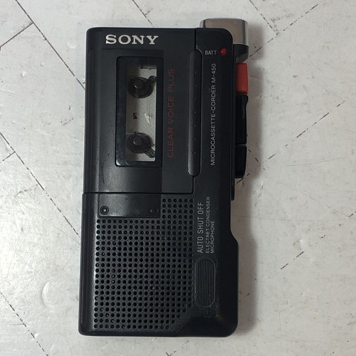 Sony M-450 Microcassette-Corder Clear Voice Plus Handheld Voice Recorder TESTED