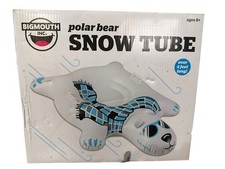 Bigmouth Inc. Bear Big Snow Tube Inflatable - 4ft  Inflatable Polar Bear Sled