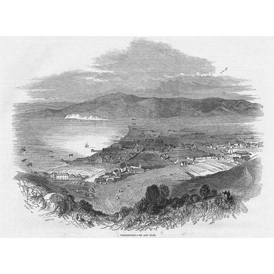 NEW ZEALAND Te Aro Flat WELLINGTON - Antique Print 1847
