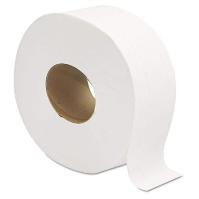 GEN Toilet Paper Jumbo Roll 2 Ply Septic Safe White 12 Pack Commercial Bulk