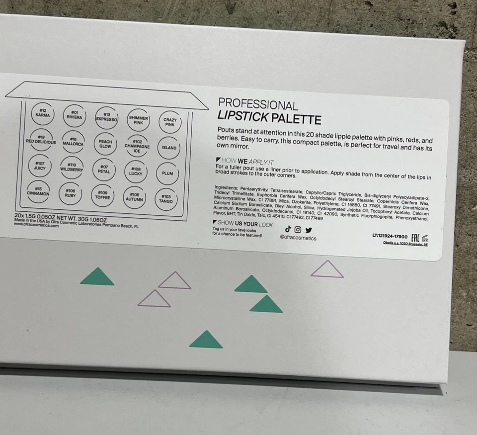 OFRA Pro Palette Professional Lipstick Palette With Mirror  NEW - Image 2 of 4