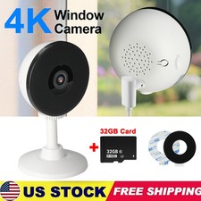 4MP 4K Window Camera, 5.8Ghz WIFI Indoor Cameras for Home Security Opt 32GB Card