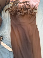 Macy’s Dress Long Homecoming Size Large Black Straps /