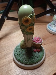 Brown Bag Cookie Art Stamp Press Apples Bees & Sunflowers # 42