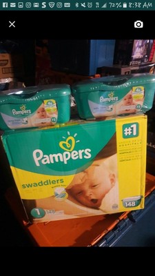 148 pampers swaddlers size 1