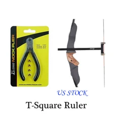 Archery Recurve Bow String Nock Set Plier Black T Square Ruler Arrow Rest Kit 