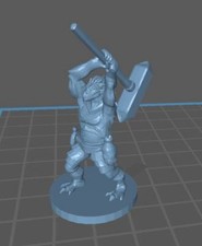 Dragonborn Barbarian Mini - DND - Pathfinder - Dungeons  Dragons - RPG - Tablet