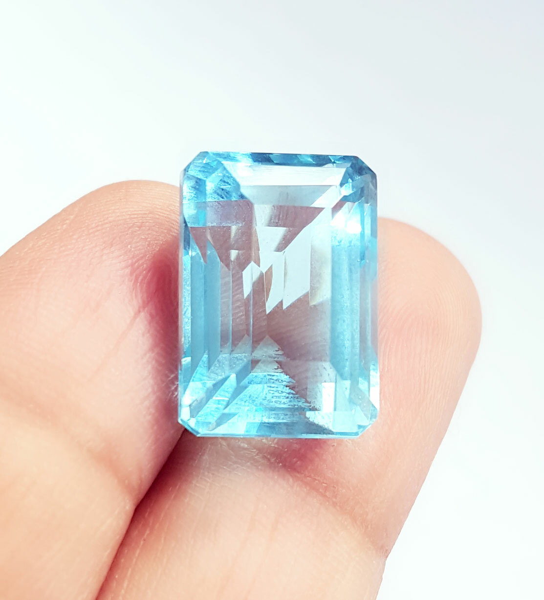 Aquamarine Gem Carat Natural Aquamarine Emerald Cut Blue