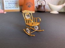 Crystal Temptations ROCKING CHAIR Figurine Ornament 24k Gold Plated & Crystals