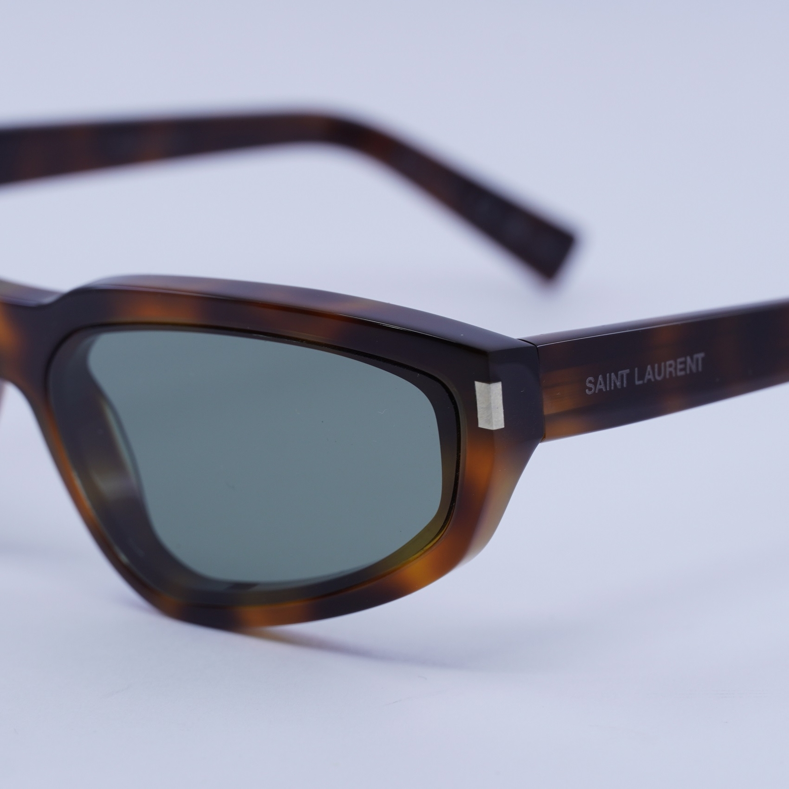 Occhiali da sole Saint Laurent SL634 NOVA 003 avana chiaro verde 61 15 145 nuovi originali...