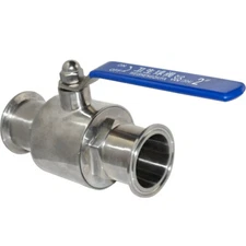 US STOCK 2" inch Sanitary Ball Valve Tri Clamp with Ferrule Stainless Steel 316