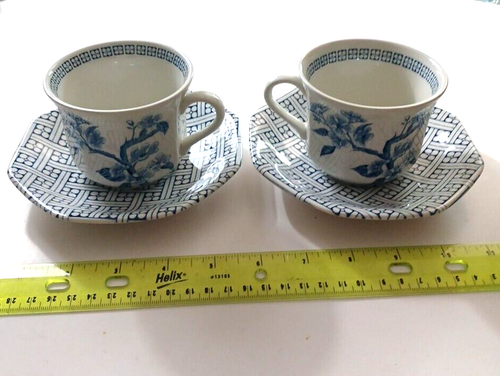 2 Royal Staffordshire Cup and Saucer Sets J & G Meakin Dynasty Ironstone England