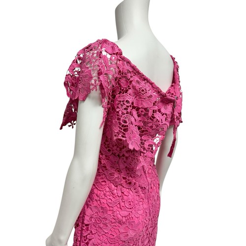Paper Dolls London women's sheath Lace dress pink open shoulders size 8 - Picture 5 of 15